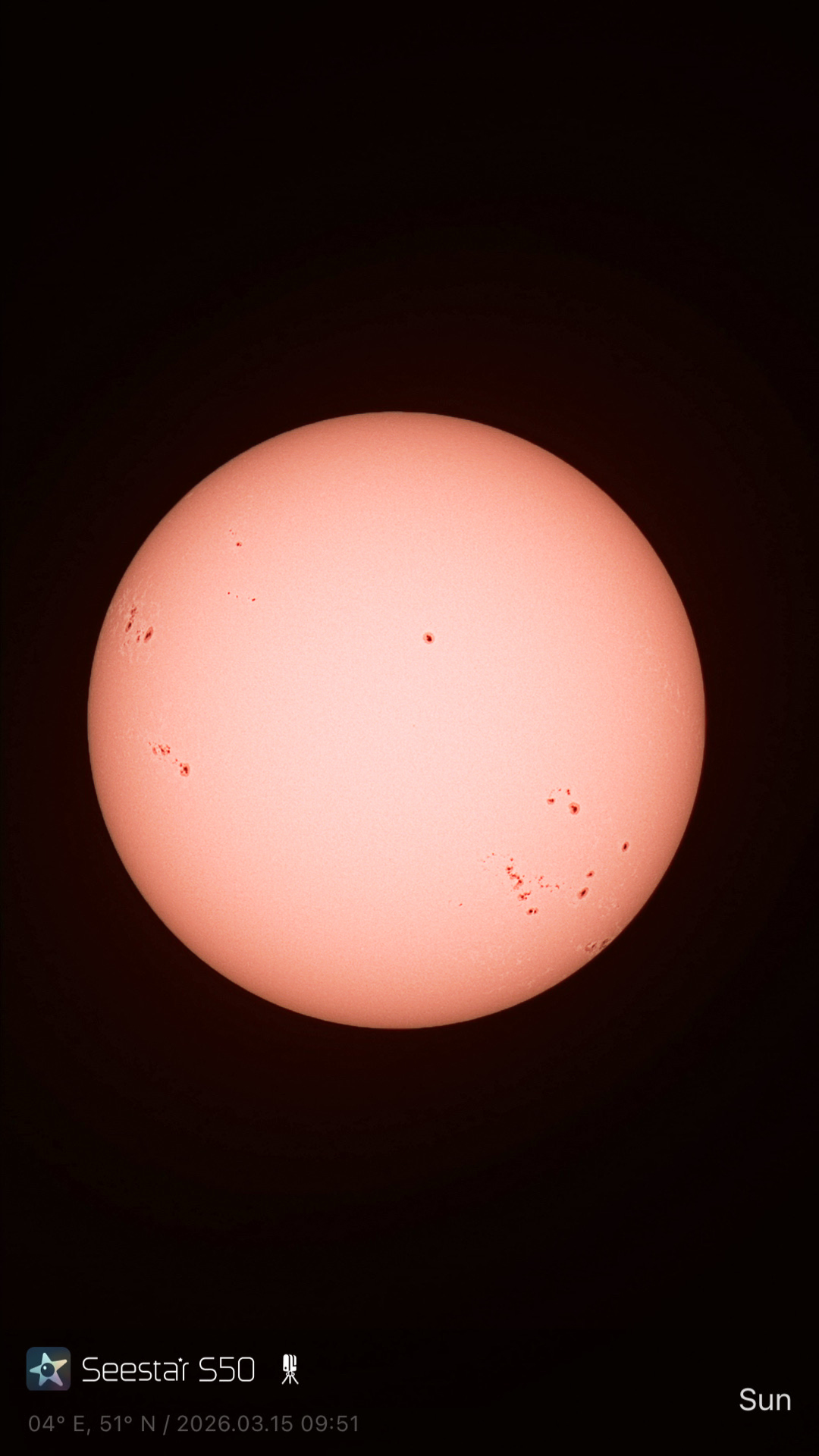 ☀️ Solar Sunspots - Seestar S50