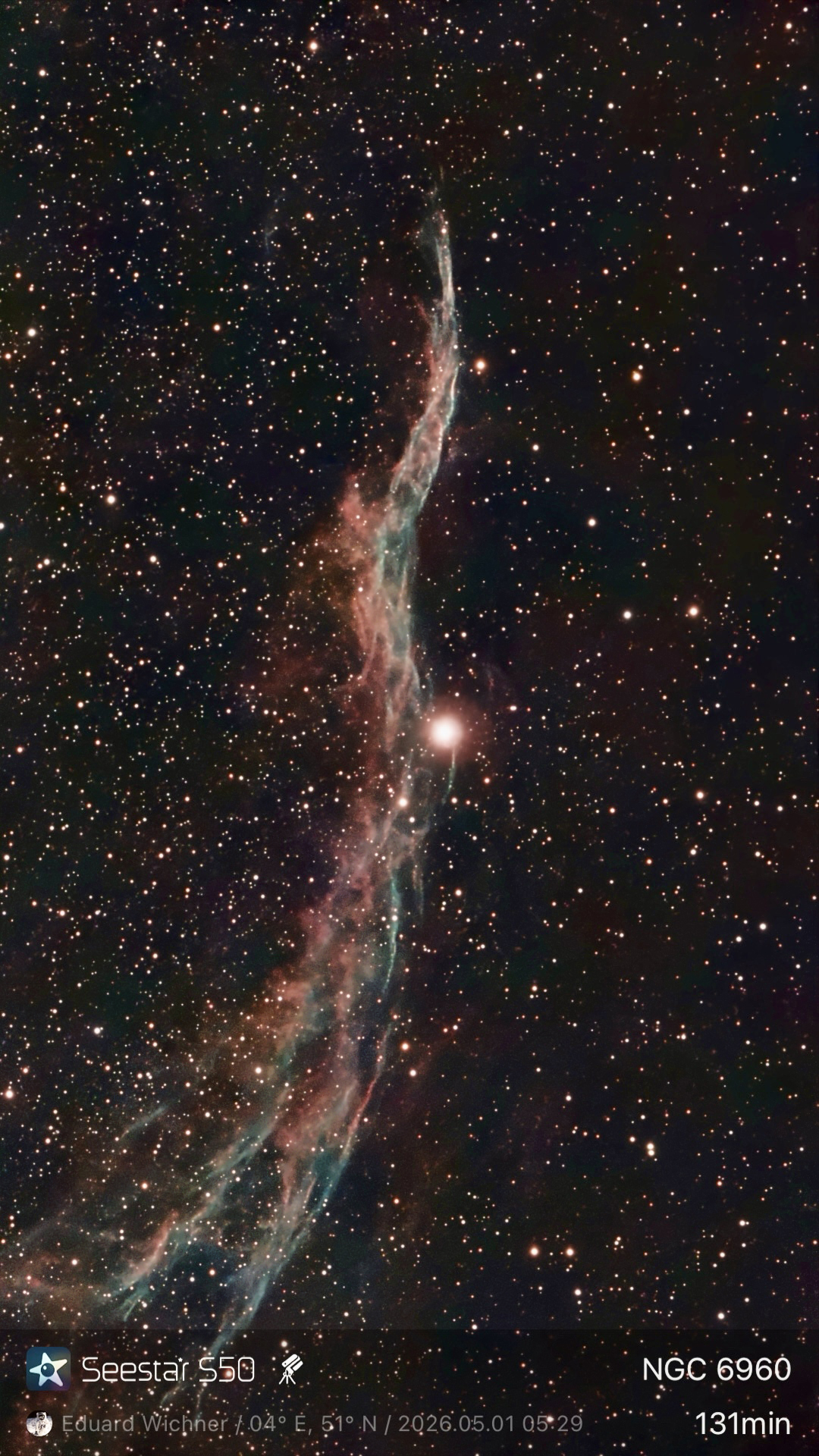 NGC 6960 — The Western Veil Nebula